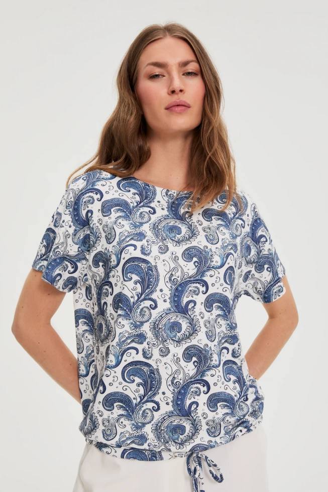 WOMEN'S TSHIRT L-TS-4939 OFF WHITE