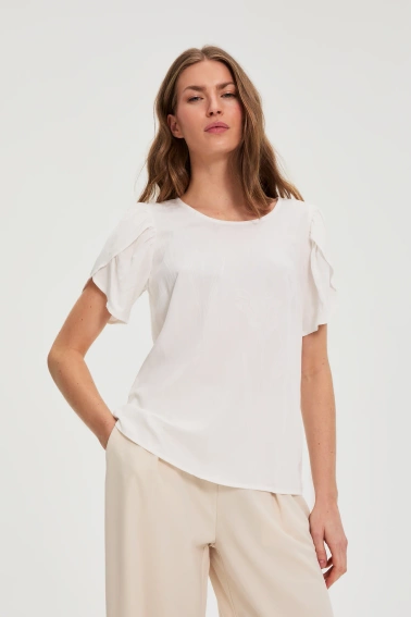 WOMEN'S SHIRT L-KO-4916 OFF WHITE