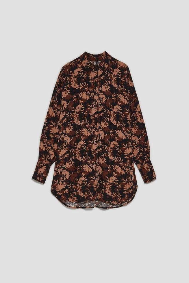 shirt with autumn print