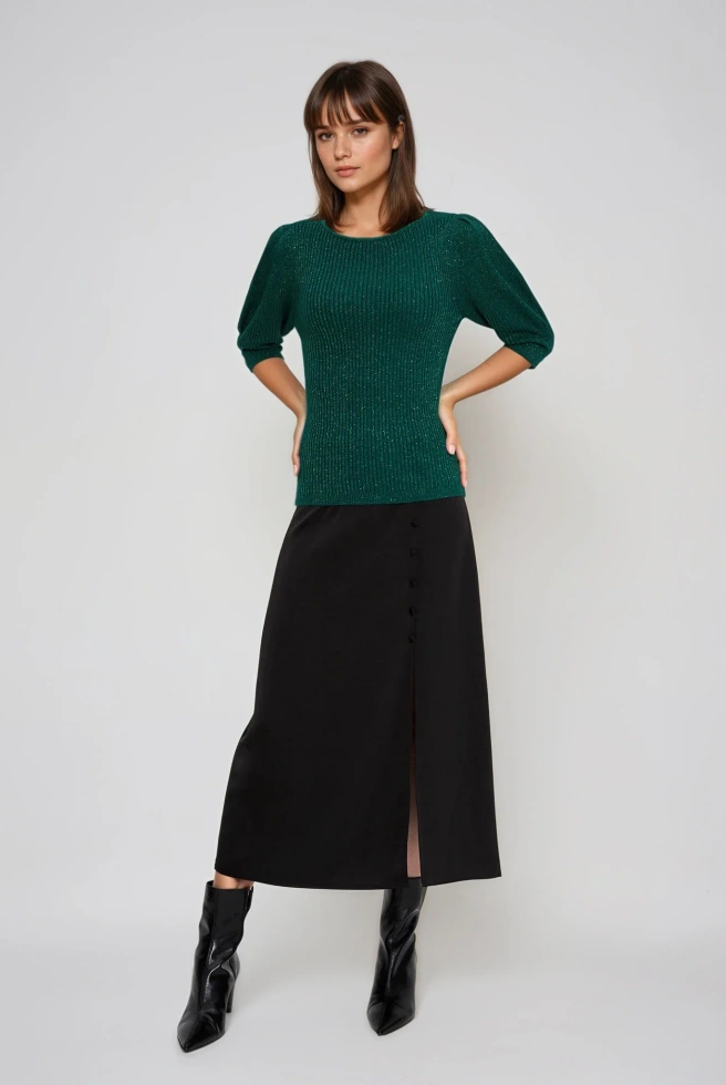 WOMEN'S SWEATER Z-SW-4863 D.GREEN-set