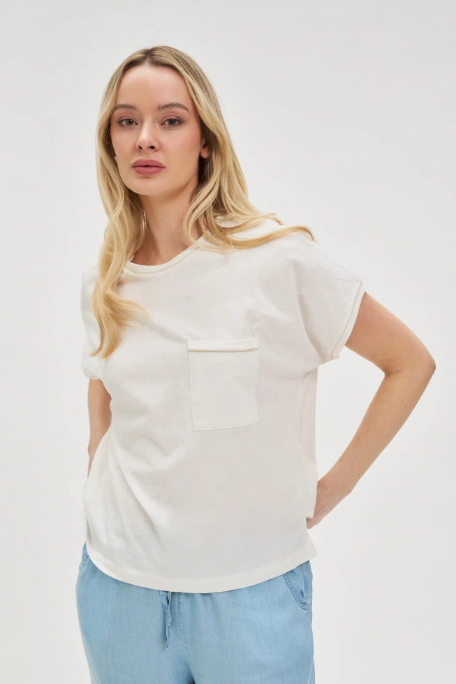 WOMEN'S TSHIRT L-TS-4693 OFF WHITE-set