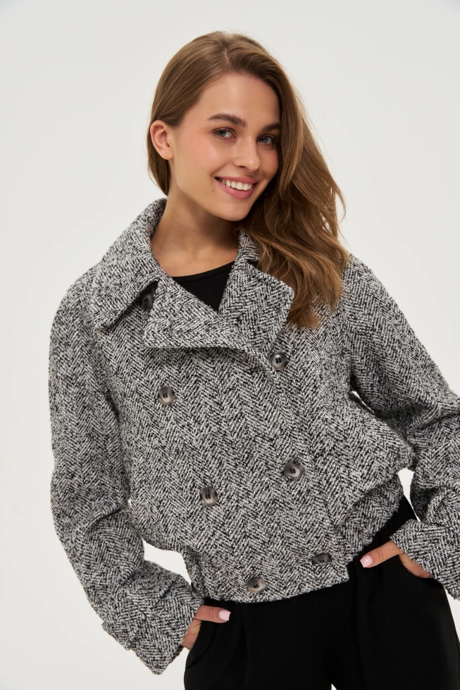 WOMEN'S JACKETS Z-KU-4814 WHITE_BLACK
