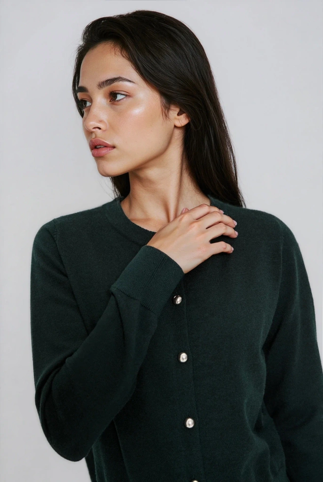 WOMEN'S SWEATER Z-SW-4869 D.GREEN-set