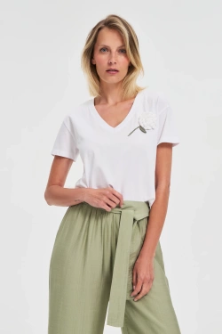 WOMEN'S TSHIRT L-TS-4660 WHITE-set