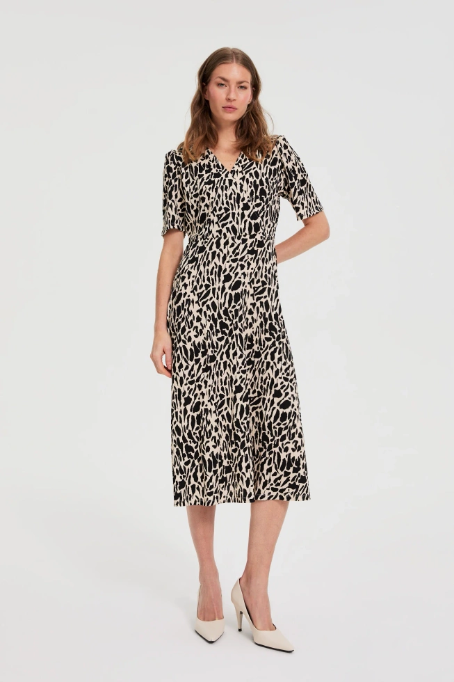 WOMEN'S DRESS L-SU-4910 CREAM