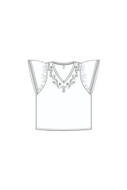 WOMEN'S TSHIRT L-TS-4949 WHITE