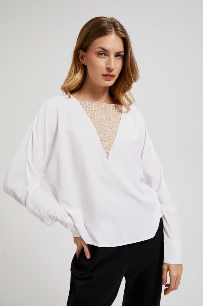 WOMEN'S SHIRT Z-KO-4535 OFF WHITE