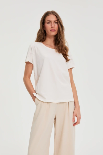 KOSZULKA DAMSKA L-TS-4923 OFF WHITE