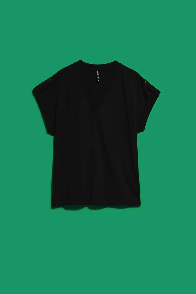 LADIES TSHIRT L-TS-4076 BLACK