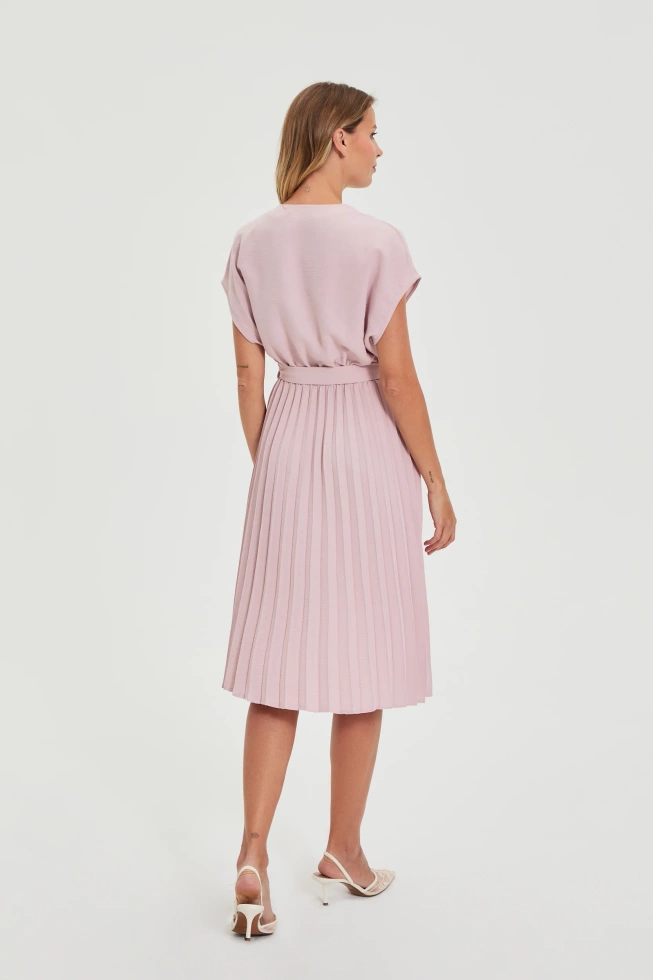 WOMEN'S DRESS L-SU-4912 DUSTY PINK