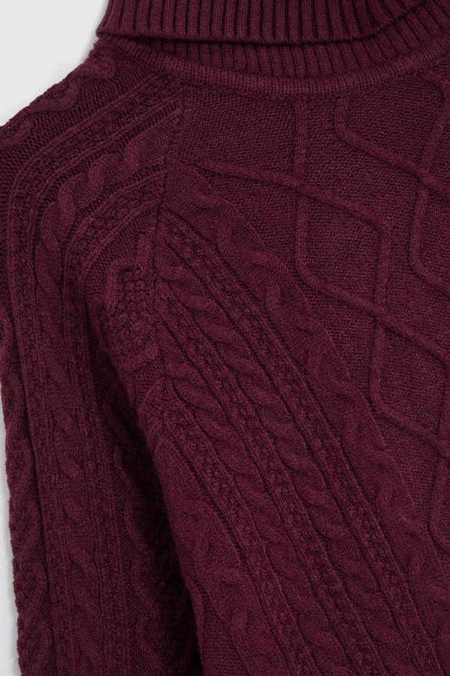 WOMEN'S SWEATER Z-SW-4829 BURGUNDY