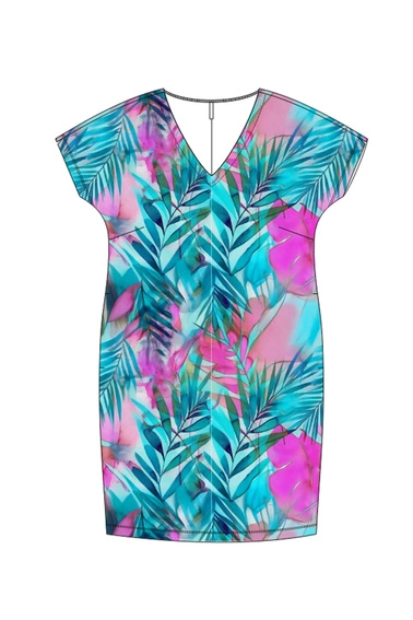 WOMEN'S DRESS L-SU-4938 MULTICOLOUR