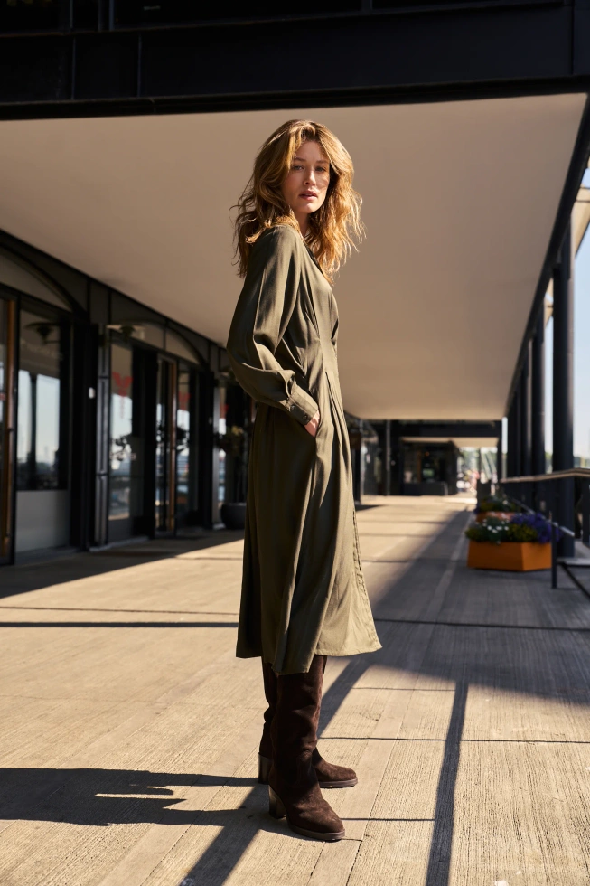 WOMEN'S DRESS Z-SU-4812 D.OLIVE