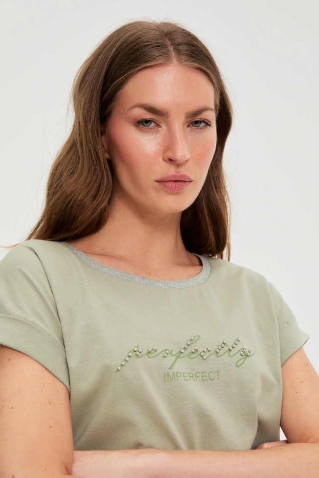 WOMEN'S TSHIRT L-TS-4918 OLIVE