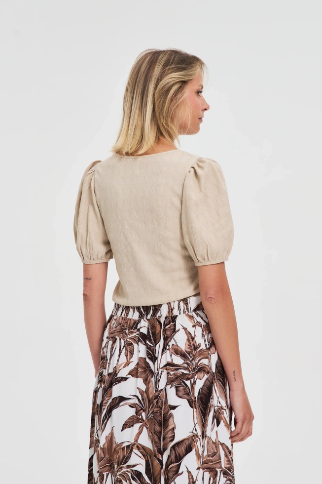 WOMEN'S TSHIRT L-TS-4670 L.BEIGE