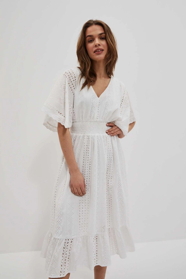 LADIES DRESS L-SU-4053 WHITE