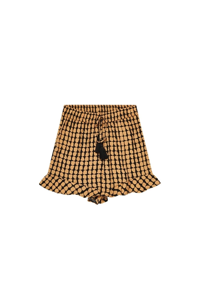 Viscose shorts with a tie