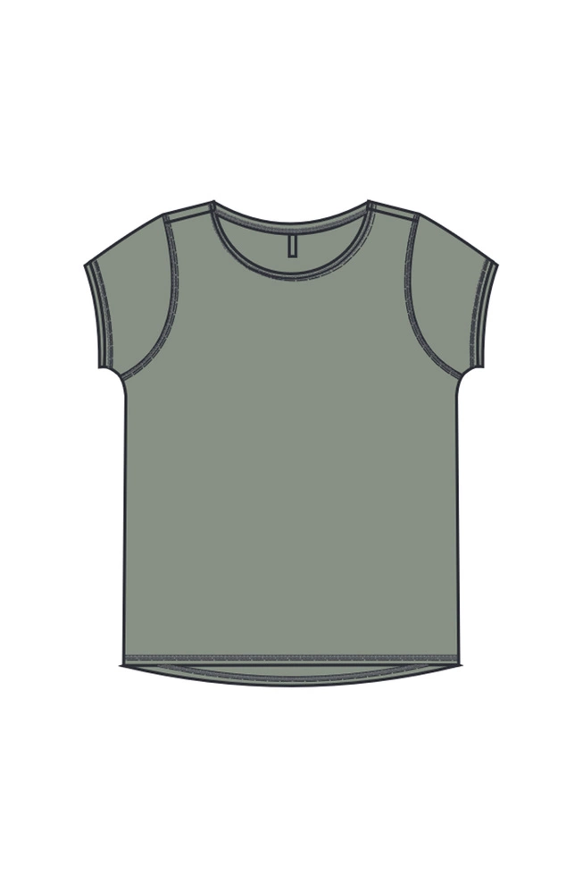 WOMEN'S TSHIRT L-TS-4672 OLIVE-set