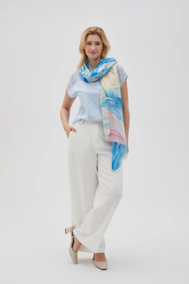 WOMEN'S SCARF L-SZ-4608 BLUE