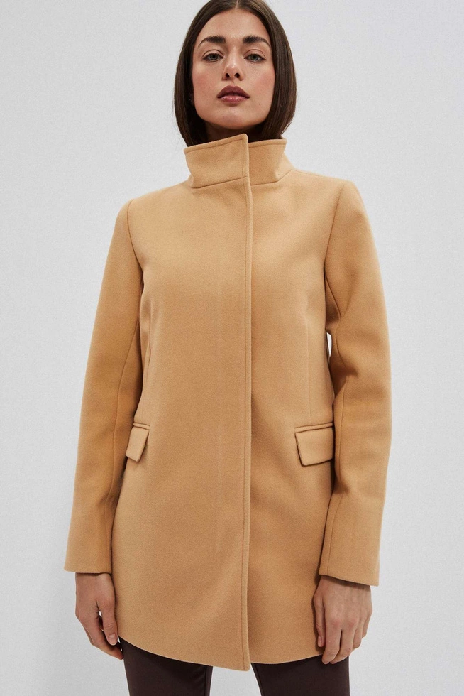 Coat with a stand-up collar