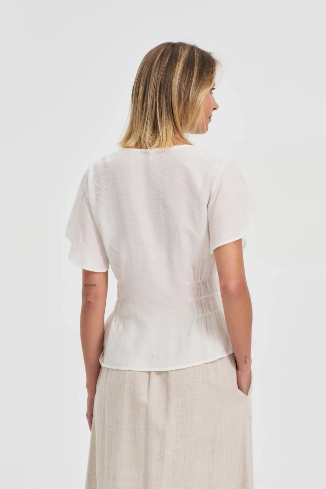 KOSZULA DAMSKA L-KO-4635 OFF WHITE