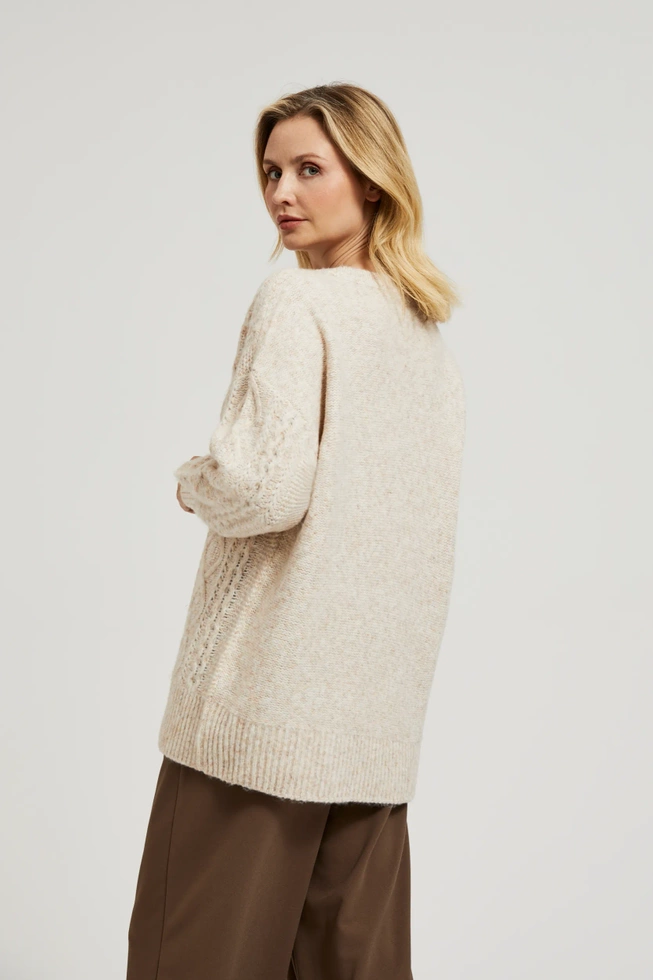 WOMEN'S SWEATER Z-SW-4536 L.BEIGE MEL-set