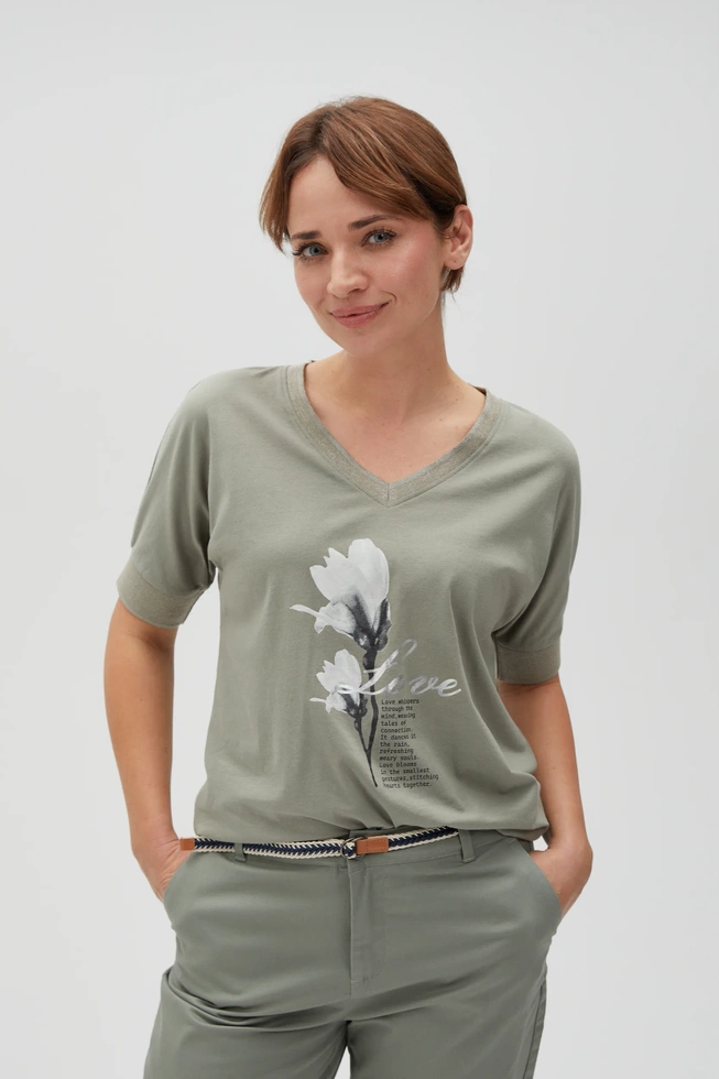 WOMEN'S TSHIRT L-TS-4609 OLIVE