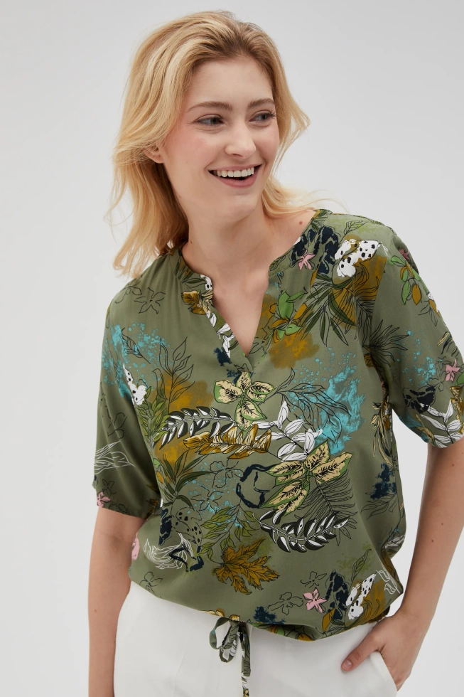 WOMEN'S SHIRT L-KO-4627 OLIVE