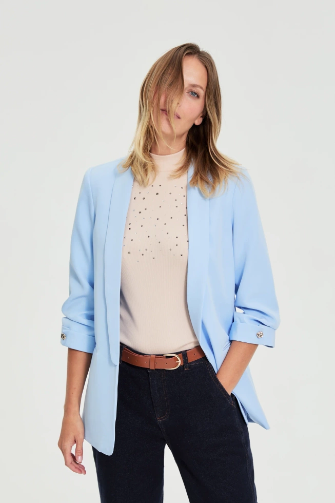 MARYNARKA DAMSKA L-MR-4923 L.BLUE