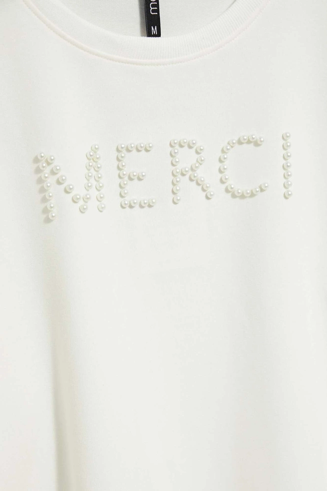 LADIES SWEATSHIRT L-BL-4007 OFF WHITE