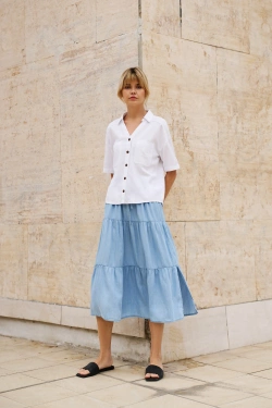 WOMEN'S SKIRT L-SC-4609 L.BLUE-set