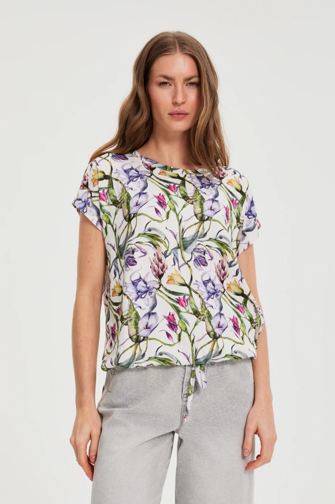 WOMEN'S TSHIRT L-TS-4937 CREAM