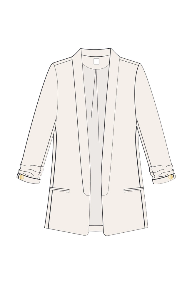 WOMEN'S JACKETS L-MR-4604 OFF WHITE-set