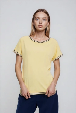 WOMEN'S TSHIRT L-TS-4927 L.YELLOW
