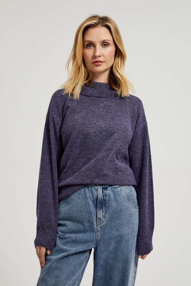 WOMEN'S SWEATER Z-SW-4511 D.VIOLET MEL