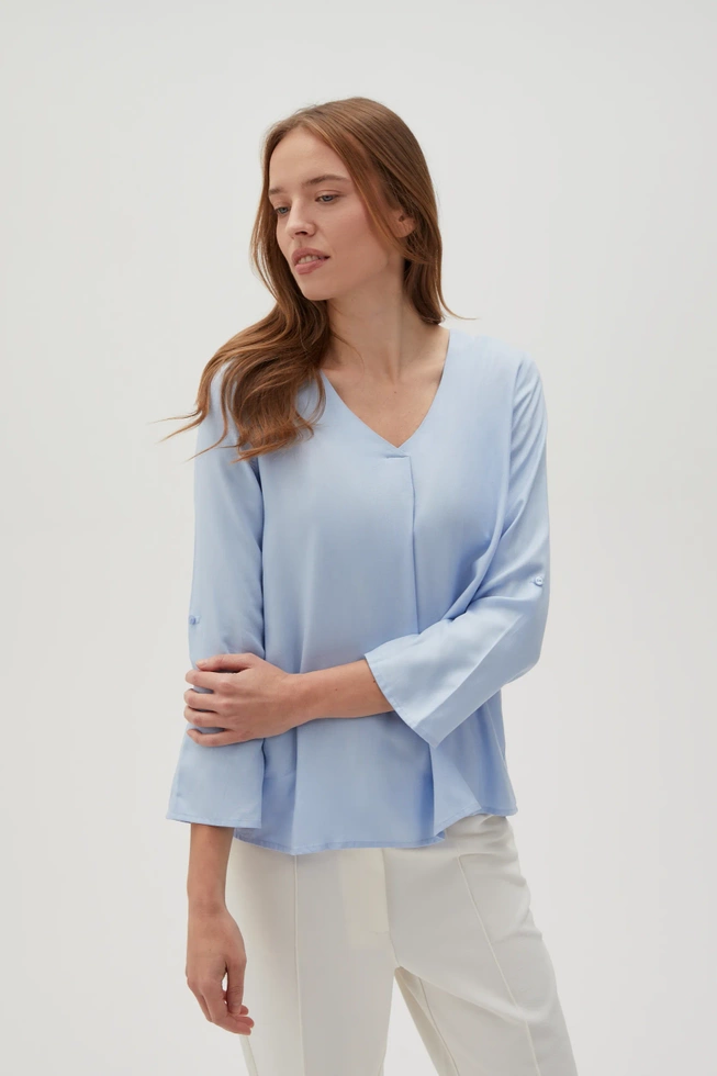 WOMEN'S SHIRT L-KO-4612 L.BLUE-set