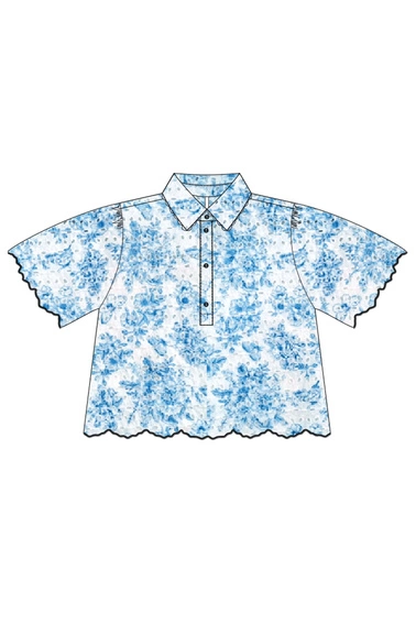 WOMEN'S SHIRT L-KO-4668 BLUE