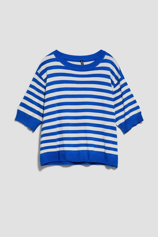 SWETER DAMSKI L-SW-4003 OFF WHITE_BLUE