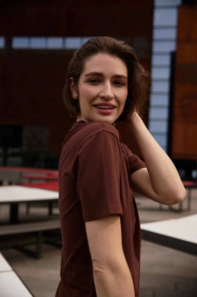 WOMEN'S TSHIRT Z-TS-4801 BROWN