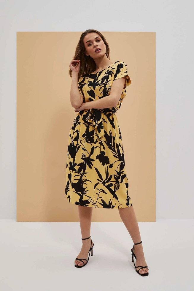 LADIES DRESS L-SU-4061 VANILLA