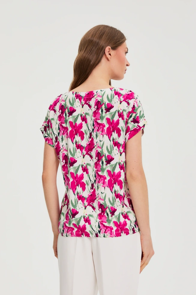 WOMEN'S SHIRT L-KO-4920 FUCHSIA