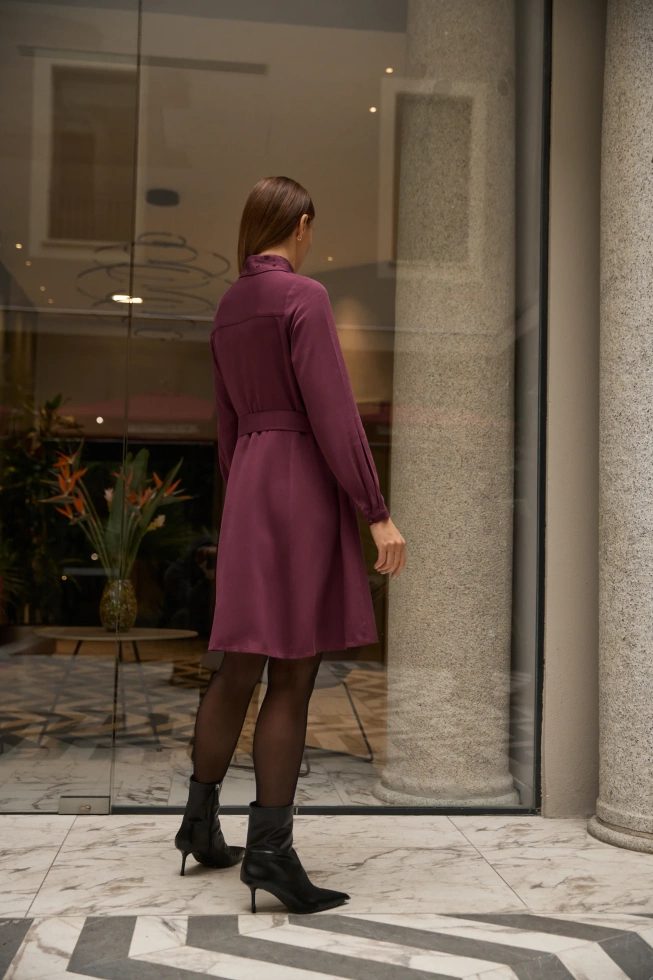 WOMEN'S DRESS Z-SU-4830 BURGUNDY-set