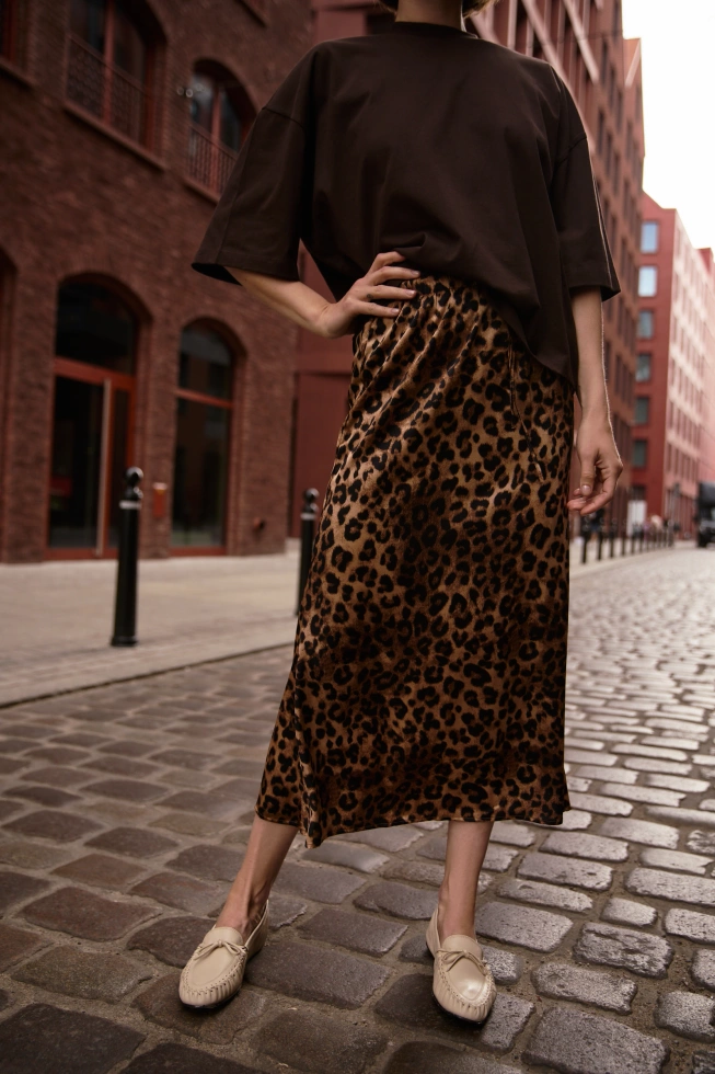 WOMEN'S SKIRT Z-SC-4808 BROWN-set