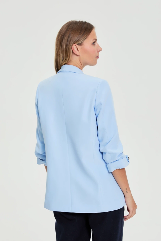 WOMEN'S BLAZER L-MR-4923 L.BLUE