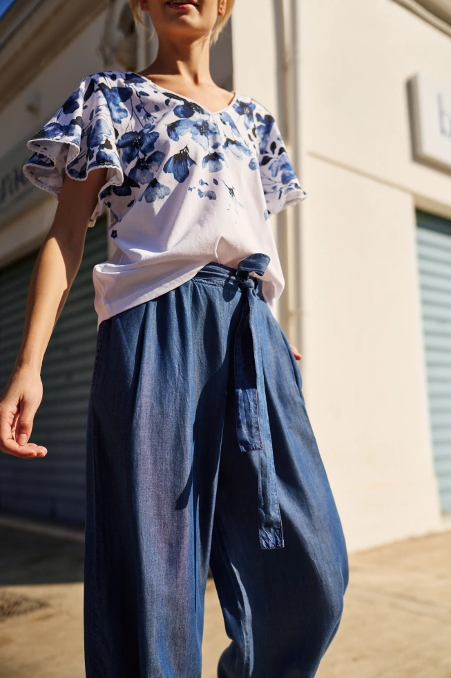 WOMEN'S PANTS L-SP-4619 D.BLUE