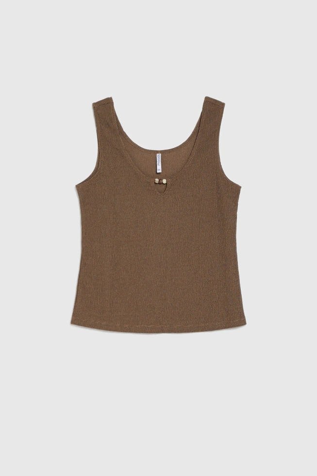 KOSZULKA DAMSKA L-TS-5026 BROWN-pakiet