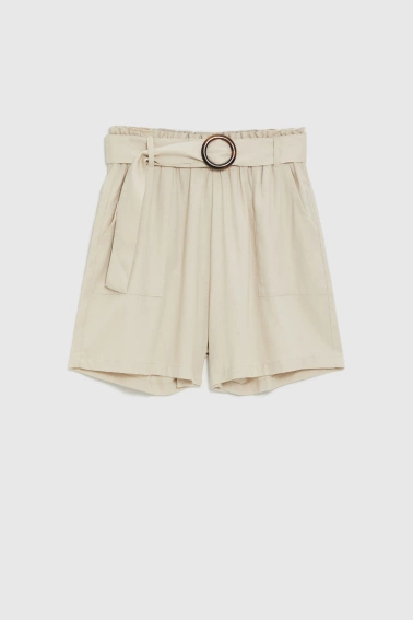 WOMEN'S SHORTS L-SH-4910 L.BEIGE