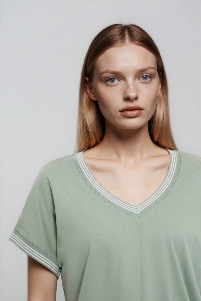 WOMEN'S TSHIRT L-TS-4908 OLIVE