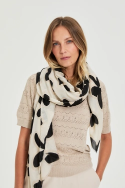 WOMEN'S SCARF L-SZ-4912 CREAM