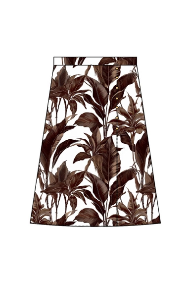 WOMEN'S SKIRT L-SC-4616 D.BROWN